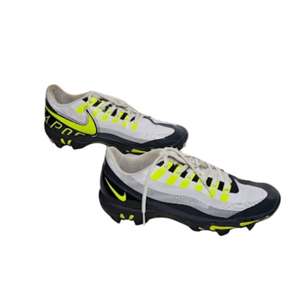 Nike Vapor Edge Shark Football Cleats White Chartreuse Yellow Men\'s 9 Fastflex main image 4